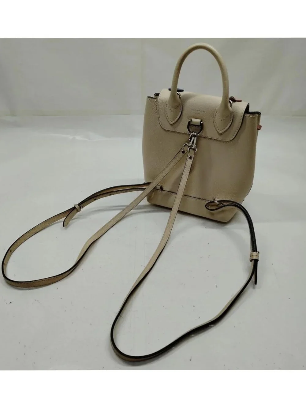 Authentic Louis Vuitton Lockme Floral Leather Backpack White Multicolor LV Bag - Picture 4 of 16